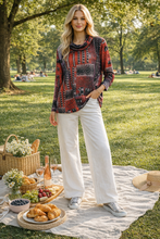 Load image into Gallery viewer, Renoma Erica Burnout Top 2705 - Multi
