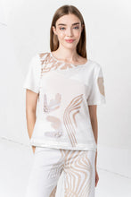 Load image into Gallery viewer, Elisa Cavaletti St Onde T Shirt EJP255003705 - White Beige Print
