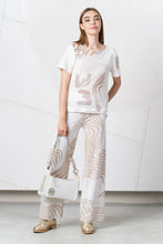 Load image into Gallery viewer, Elisa Cavaletti St Onde T Shirt EJP255003705 - White Beige Print
