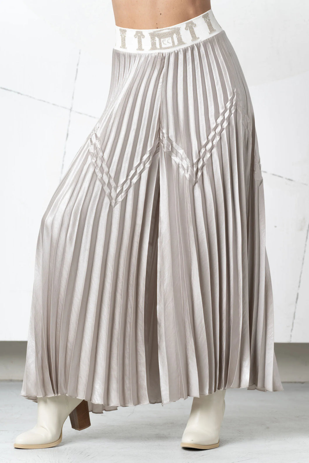 Elisa Cavaletti Sun Ray Pleated Pant EJP256023505 - Taupe