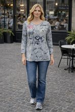 Load image into Gallery viewer, La Madona Love Heart Top 3217 - Grey
