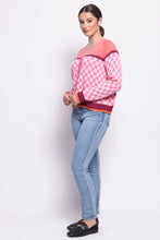 Load image into Gallery viewer, Foil Checkmate Cardigan CFO8081 - Pink Mix

