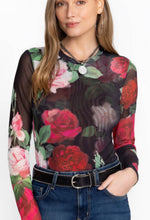 Load image into Gallery viewer, Johnny Was Natalie Long Sleeve Mesh Tee - Celebrate
