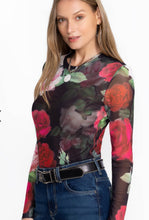 Load image into Gallery viewer, Johnny Was Natalie Long Sleeve Mesh Tee - Celebrate
