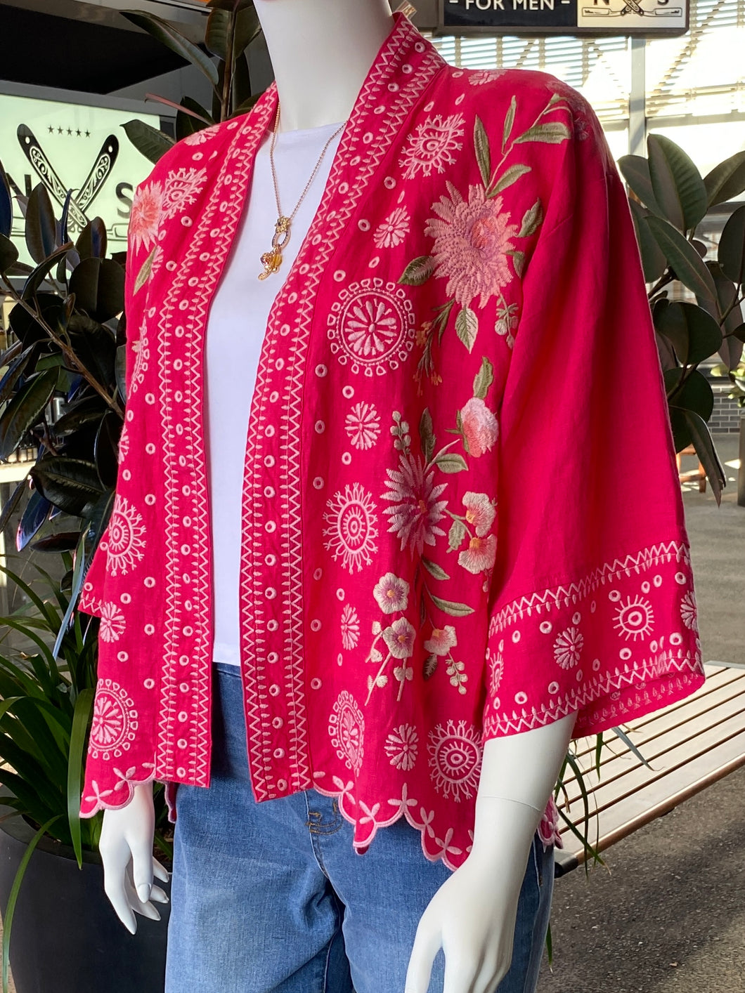 Johnny Was Linen Cropped Kimono Della J43525-4 - Jazzy