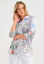 Load image into Gallery viewer, Dolcezza Sunday Afternoon Shirt 25724 - Cafe Print
