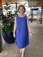 Load image into Gallery viewer, See Saw - SL Scalllop Edge Shift Dress - Denim - SS337D
