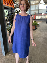 Load image into Gallery viewer, See Saw - SL Scalllop Edge Shift Dress - Denim - SS337D
