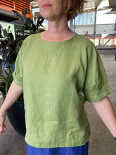 Load image into Gallery viewer, See Saw - Cuff 3/4 Sleeve Seam Detail Top - Pistachio - SS326PS
