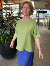 Load image into Gallery viewer, See Saw - Cuff 3/4 Sleeve Seam Detail Top - Pistachio - SS326PS
