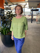 Load image into Gallery viewer, See Saw - 3/4 Sleeve Sea Detail Top - Pistachio - SS327PS
