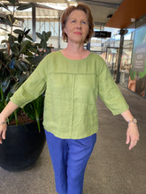 Load image into Gallery viewer, See Saw - 3/4 Sleeve Sea Detail Top - Pistachio - SS327PS
