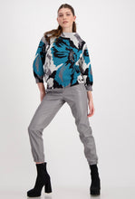 Load image into Gallery viewer, Monari Sweater Floral - Petrol
