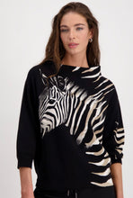 Load image into Gallery viewer, Monari Zebra Pullover - Black
