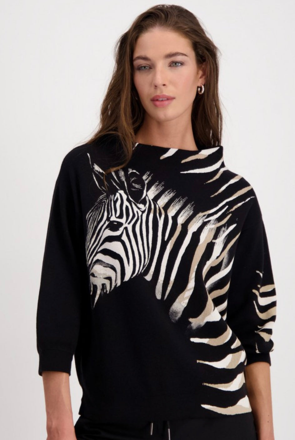 Monari Zebra Pullover - Black