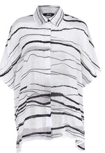 Load image into Gallery viewer, Ever Sassy Wavy Lines Blouse - White Black Grey
