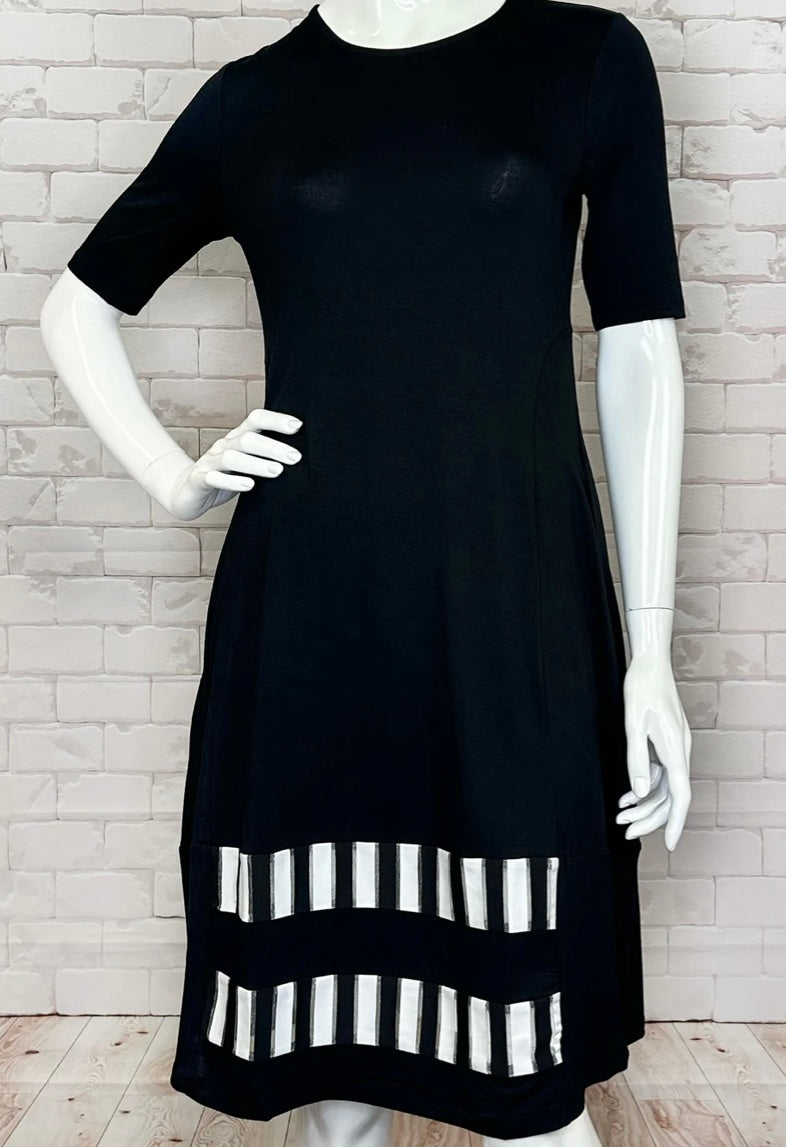 Ever Sassy Black Piano Dress