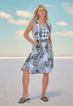 Load image into Gallery viewer, Ever Sassy Geometric Collar Dress - Black and White
