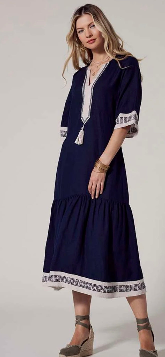 Loobies Story Clio Tassel Dress - Indigo