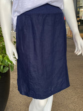 Load image into Gallery viewer, See Saw Linen Rib Waist Skirt - Navy
