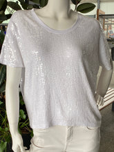 Load image into Gallery viewer, Adine Studio White Sequin Tee
