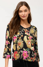Load image into Gallery viewer, Johnny Was Janie Favourite V NeckFlute Sleeve Tee T17425-9 - Black Multi
