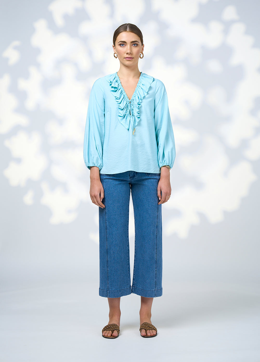 Loobies Story Evie Blouse LS3021 - Tiffany Blue