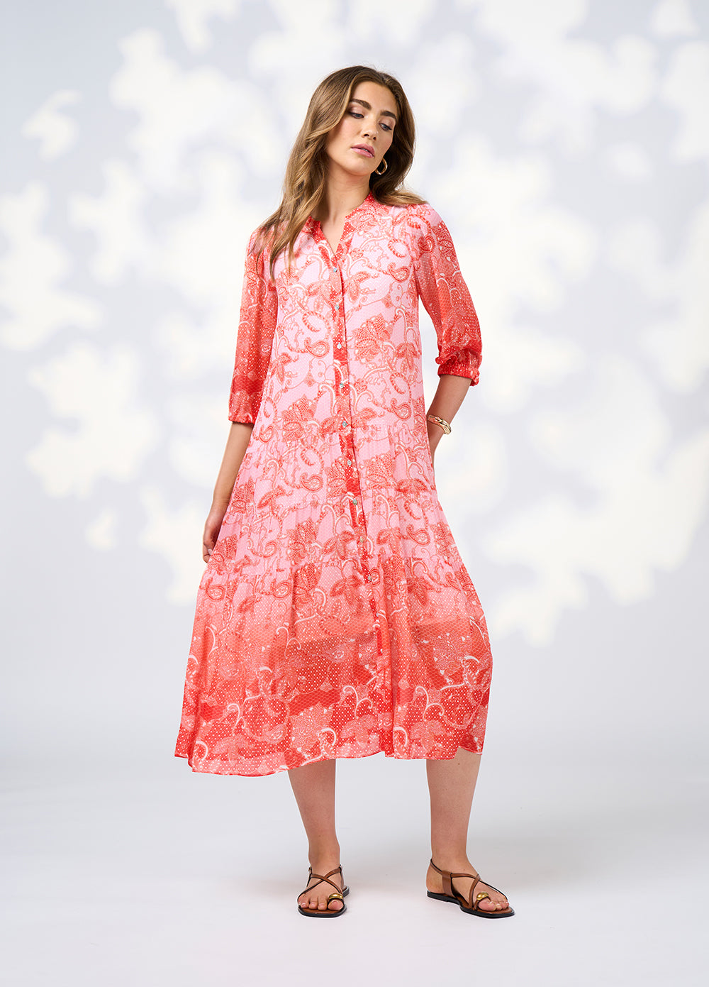 knee length dresses for ladies Blood Orange One Shoulder Cut Out Pleated Midi Dress – AX Paris main image 1
