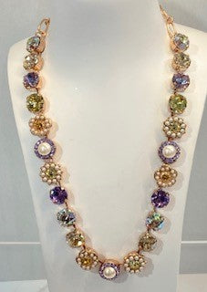 Mariana Roman Holiday Necklace - Pearls and Violet