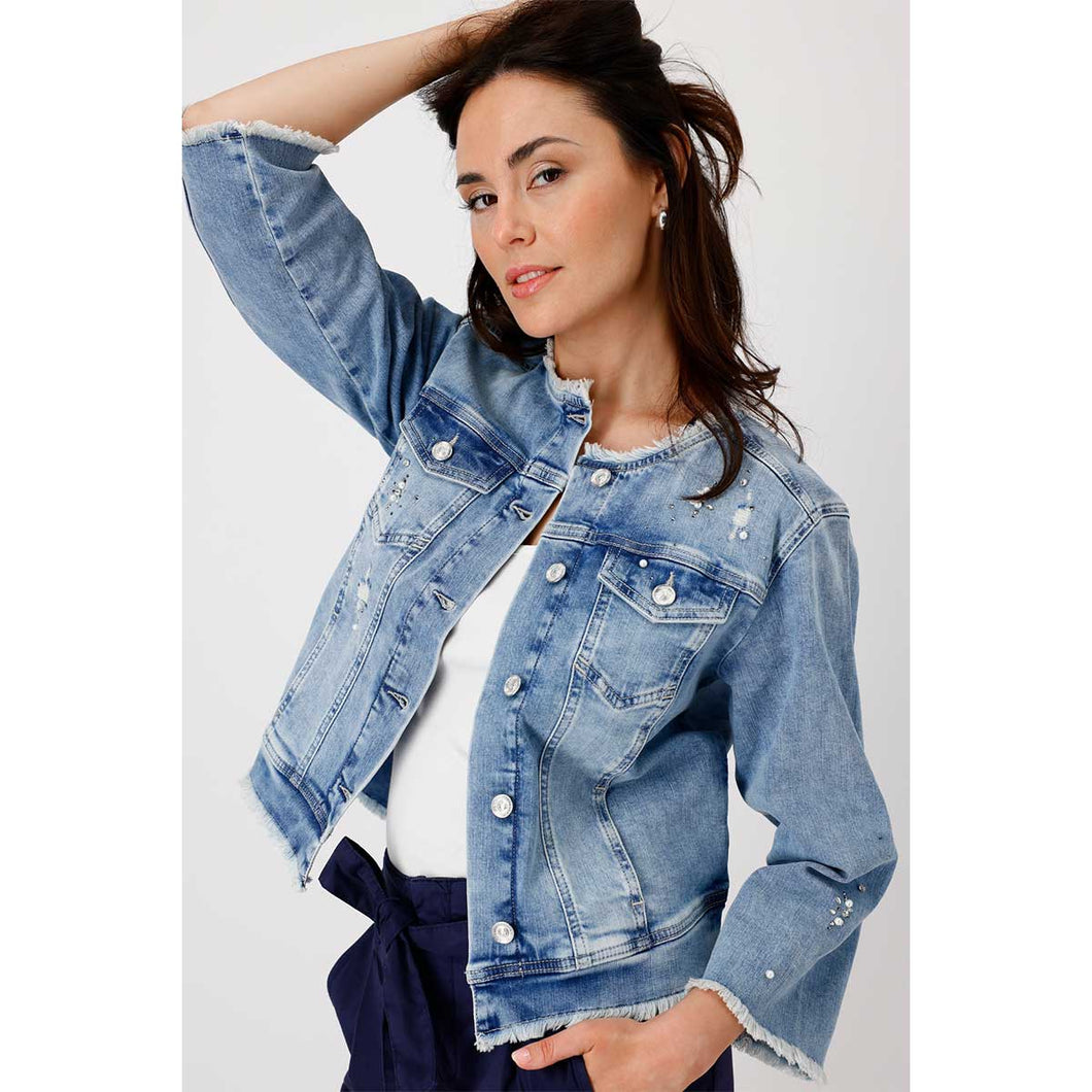Monari - R/N Jacket Jeans Rhinestones - Jeans - 409943MNR