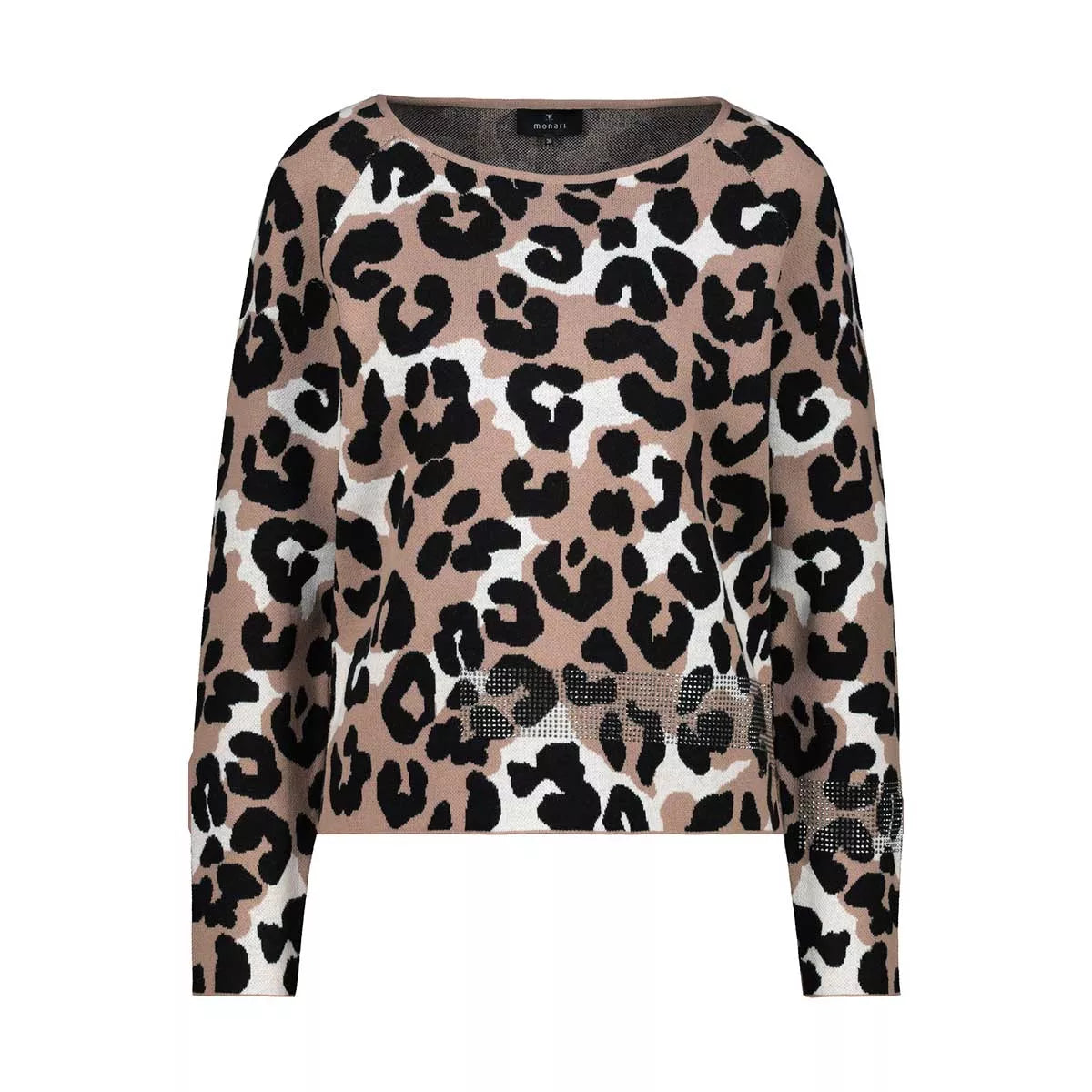 Monari Sweater 808474 Milk Chocolate Pattern – Soubret Pink Boutique