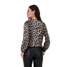 Load image into Gallery viewer, Monari Leopard Print Zip Up Jacket 808928 - Animal Print

