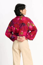 Load image into Gallery viewer, POM Brushwork Print Blouse - Fiery Pink
