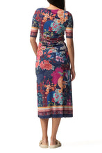Load image into Gallery viewer, Johnny Was Maya Mesh Midi Dress R39825-O Dreamer Blue
