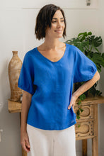 Load image into Gallery viewer, See Saw V Neck Top - Santorini
