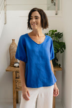 Load image into Gallery viewer, See Saw V Neck Top - Santorini
