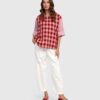 Load image into Gallery viewer, Alembika Check Top ST717C - Red Pink

