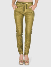 Load image into Gallery viewer, Alembika Stretch Jeans - Green Snake Print
