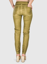 Load image into Gallery viewer, Alembika Stretch Jeans - Green Snake Print
