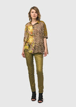 Load image into Gallery viewer, Alembika Stretch Jeans - Green Snake Print
