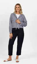 Load image into Gallery viewer, Vassalli Wide Collar Lightweight Jacket - Ink Check
