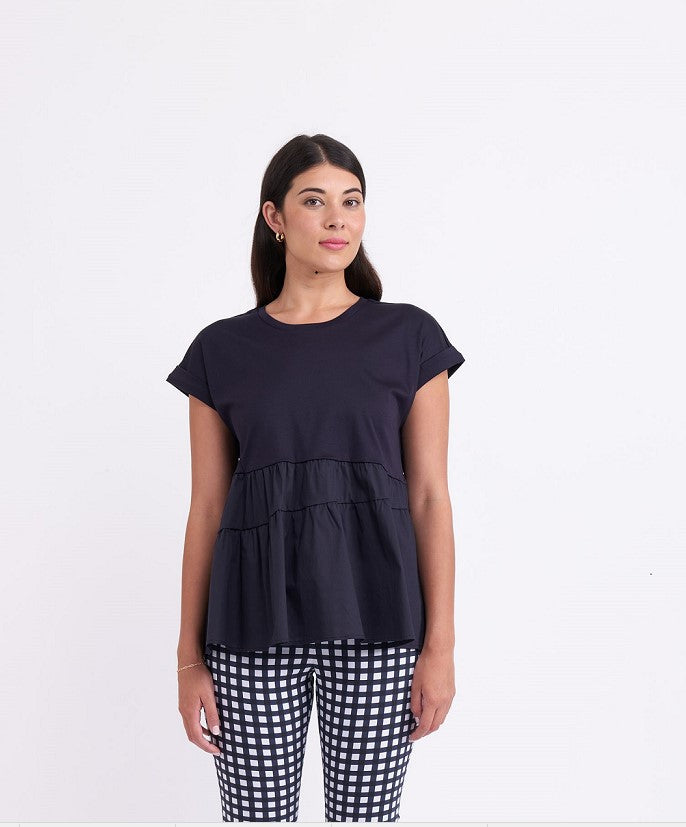 Foil Better Half Top - Navy