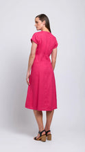 Load image into Gallery viewer, Foil Fringe Event Dress - Pink Flash
