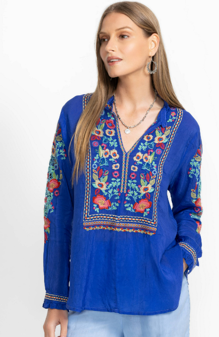 Johnny Was - Simone Blouse Rose - Bluing - C14125-6