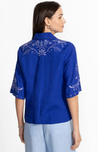 Load image into Gallery viewer, Johnny Was - Winona Linen Kimono Sleeve Shirt - Bluing - J14525-6
