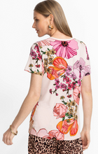 Load image into Gallery viewer, Johnny Was - The Janie Favourite Short Sleeve Henley - Rosabelia - T16225-6
