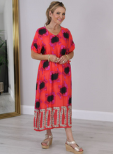 Load image into Gallery viewer, Peruzzi - Print Long Dress - Red - S25129
