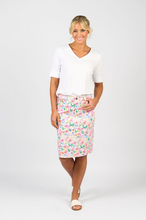 Load image into Gallery viewer, Vassalli - Printed Lightweight Skirt with Centre Back Vent - Porto - 372AV
