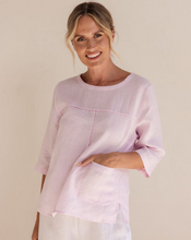 Load image into Gallery viewer, See Saw - 3/4 Sleeve Seam Detail Top - Pink - S327PK
