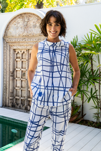 Load image into Gallery viewer, See Saw - Cowl Nk Btn Back Shell Top - Tokyo Streets - SS401D/W
